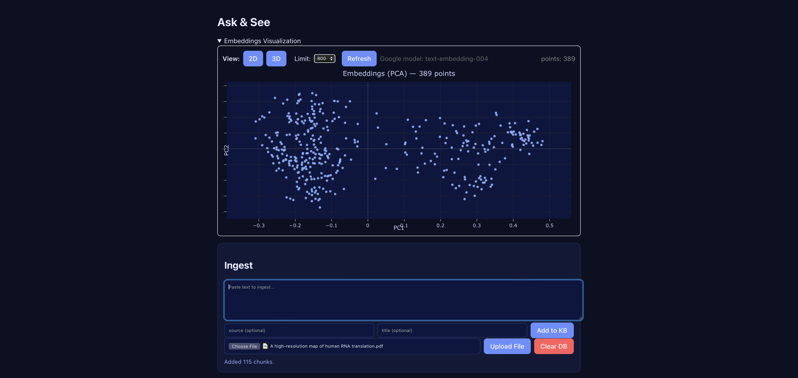 Ask & See application screenshot